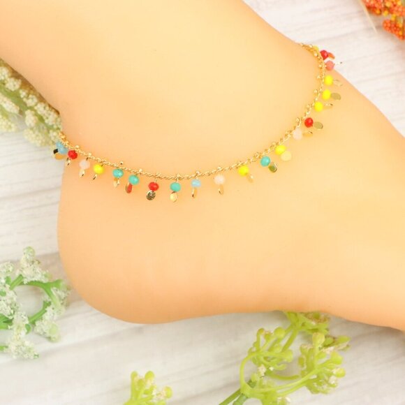 "Handmade Anklet – Elegant & Delicate Jewelry for Women | UNVRC1745 - Picture 1 of 10